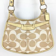 COACH Y2K シグネチャー ショルダーバッグ ハーフムーン ゴールド 