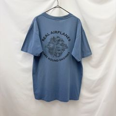 Lサイズ 90s 古着 USA製 ONEITA 飛行機 エンジン Tシャツ 企業ロゴ 航空機 PRECISION AIRMOTIVE シングルステッチ くすみブルー