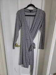 Banana Republic(バナナリパブリック) ハウンドトゥース ラップ ワンピース