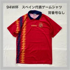 adidas　アディダス　サッカー　フットサル　スペイン代表　代表ユニフォーム　ゲームシャツ　背番号なし　サッカーシャツ　90S　90年代　94W杯　94/95　ヴィンテージ　OLD　希少　M