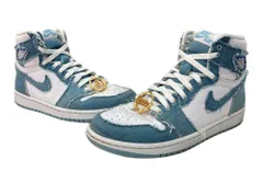 ナイキ NIKE 22年製 WMNS AIR JORDAN 1 RETRO HIGH OG DENIM エア ジョーダン レトロ ハイ デニム AJ1 シューズ 白 青 DM9036-104 メンズ靴 スニーカー ブルー 26.5cm 104S-801