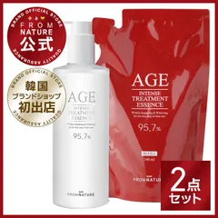 【ブランド公式】フロムネイチャー AGE エッセンス 340ml(大容量ポンプ式)＋リフィル 340ml 化粧水 大容量 詰め替え エイジ 韓国コスメ スキンケア 基礎化粧品