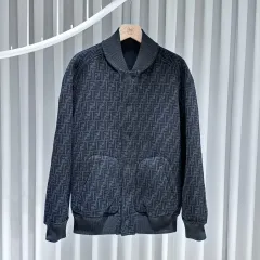FENDI 21AW ズッカ柄ウールニット リバーシブルボンバージャケット 48 FENDI - FENDI ズッカ柄 ボア ジャケットの通販 by CYCLE HEARTS