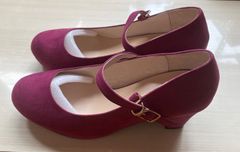 試着のみ 新品に近い Lサイズ オリエンタルトラフィック　パープル パンプス