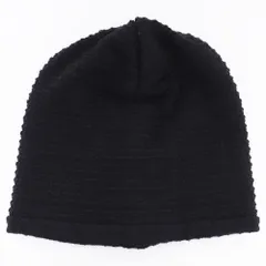 devoaのニット帽です。 デヴォア DEVOA Knit cap high twist cotton stripe （BLACK