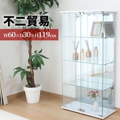 不二貿易 新品未開封品  コレクションケース BAAL ワイド 4段 ガラス棚 扉付き 高さ119.5cm 幅60cm 奥行30cm 可動棚 収納力抜群 推し活向け