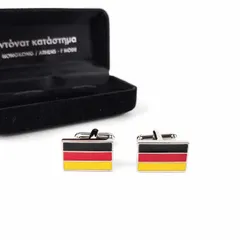 カフスボタン ドイツ国旗 カフリンクス ドイツ Germany フォーマル フォーマル パーティー 面白 結婚式 付け方 ビジネス 使い方 女性 おしゃれ シャツ 似ている 色 カフリンクス カフボタン カウスボタン レディース コスプレ