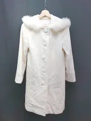 ■ DebutdeFiore デビュードフィオレ フード取り外し可能 綺麗め 長袖 コート サイズ38 アイボリー レディース E  【1307120006127】