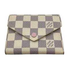 【月末セール】ルイヴィトン ダミエ ポルトフォイユ ヴィクトリーヌ　イニシャル有 LOUIS VUITTON ルイヴィトン N41659 ポルトフォイユ