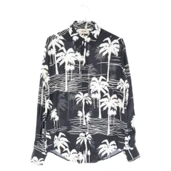 CELINE (セリーヌ) 21SS by Hedi Slimane ドラッグストアカラーパームツリープリント クラシック長袖シャツ 2C028466M ブラックのサムネイル