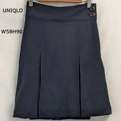 【未使用】 UNIQLO ユニクロ レディース スカート フレアスカート ひざ丈スカート 予備ボタン 黒 サイズ(W58,H90)