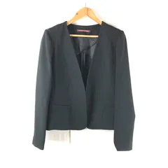 コントワーデコトニエ Comptoir des cotonniers ジャケット ノーカラージャケット 肩デザイン 肩パッド 黒 42サイズ 940908のサムネイル