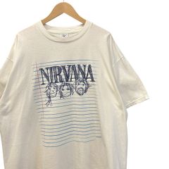 90s ビンテージ NIRVANA プリント バンド Tシャツ XL ホワイト  90年代 ニルヴァーナ ロックT バンT
