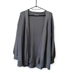 グローバルワーク ニットカーディガン ブルーグレー　【A71】