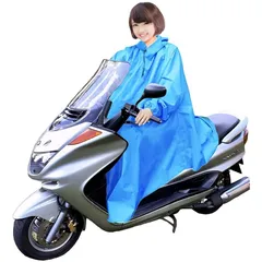 [ヴェロ クオーレ] バイク カッパ 男女兼用 自転車 スクーター 用 レインコート ポンチョ 防水 フリーサイズ 雨具 雨合羽 カッパ 屋外作業 アウトドア (ブルー)