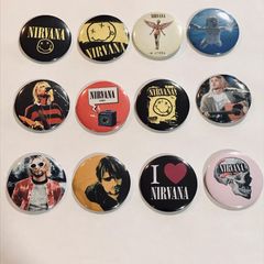 カート・コバーン Kurt Cobain 缶バッチ 12個 セット ニルヴァーナ NIRVANA  ロック バンド  -1