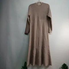 ベージュ ニット ロング ワンピース 95 サイズ 秋冬 59424