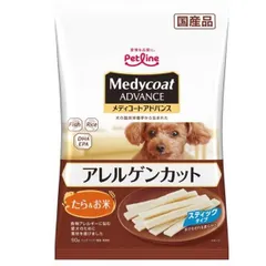【新品・7営業日以内発送】ペットライン MCAJ-1 メディコートアドバンス アレルゲンカットジャーキー スティック たら＆お米 60g MCAJ1【沖縄離島販売不可】のサムネイル