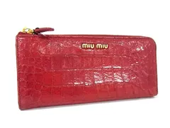 miumiuフリル模様が可愛い★L字ファスナー長財布★ピンク×赤 org_2.jpg