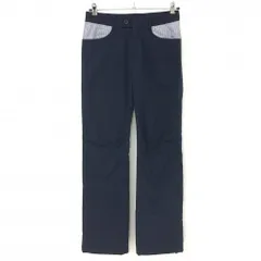 【美品】アディダス 中綿パンツ ネイビー 一部ヘリンボーン柄 裾ドローコード  レディース SP ゴルフウェア adidas