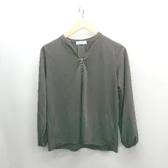 ◇ ⊂ Φ UNITED ARROWS green label relaxing 長袖 ブラウス サイズ表記なし チャコールグレー レディース E  【1502180004773】