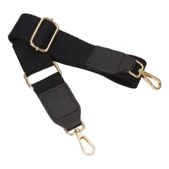 【クーポン有】太め ショルダー紐 幅広 ショルダー ナスカン ベルト PUレザー 斜めがけ バッグストラップ コットン ショルダーバッグ バッグ用 ストラップ ショルダーストラップ 付け替え ショルダーベルト （ブラック） prendre PR-SHOULST