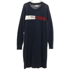 再再再値下げトミーヒルフィガー　長袖ワンピースM　黒　ダンボールニット