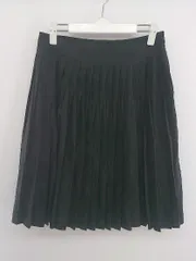 ◇ TRUSSARDI トラサルディ 起毛 膝丈 プリーツ スカート サイズ38 ブラック レディース P  【中古】 【1211010003427】のサムネイル