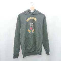 ◇ ⊇ Disney ディズニー ミッキーマウス 長袖 パーカー サイズL グレー系 レディース E  【1410290070819】