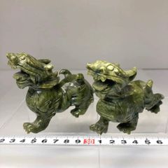 翡翠のドラゴンの置物 金運アップ - メルカリ