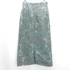 ◇ ⊇ JEANASIS ジーナシス 総柄 ロング タイト スカート サイズF ブルー系 レディース E  【1503060036013】