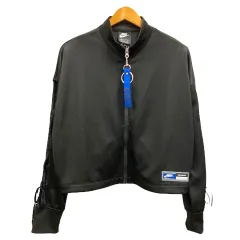 ナイキ NIKE ジャケット CU6790-010 ブルゾン クロップド丈 レースアップ ロゴ刺繍 長袖 XXL 黒 ブラック