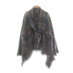 フォーティーファイブアールピーエム  45R 45rpm Merino Short Poncho ジャケット ポンチョ チェック フリンジ マルチカラー /DF ■OSのサムネイル