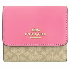 【人気】コーチ 財布 レディース COACH 折り財布 シグネチャー ピンク