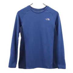 ノースフェイス アウトドア NTW61881 メランジクルー 長袖 Tシャツ M ネイビー THE NORTH FACE ロンT ロゴ  レディース 【中古】  【231001】 メール便可のサムネイル