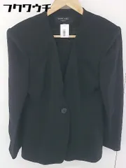 ハーディエイミス　ブラック　ノーカラー　セットアップ HARDY AMIES ハーディエイミス セットアップ 良好 大きいサイズ