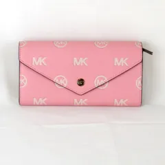 美品『USED』 マイケルコース 長財布 レザー ピンク