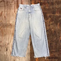 TOMMY JEANS トミー ジーンズ デニム ワーク パンツ カーペンター フェード カットオフ バギー ワイド VINTAGE 古着 MG102のサムネイル