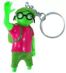 【中古】キーホルダー 09.グリーン(ピンクシャツ) 「GANG BEASTS -ギャングビースト- キーホルダー」