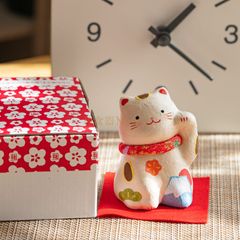 日本製　ちぎり和紙富士山招き猫　可愛い 雑貨 おしゃれ 飾り 玄関飾り 開運 商売繁盛インテリア 置物 和風縁起物  海外お土産　贈り物 ギフト お祝い プレゼント
