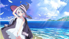 カーテン魂 魔女の旅々 描き下ろしブランケット イレイナ笑顔ver 約W51×H72cm ポリエステル製
