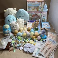 ★ すみっコぐらし グッズ  約75点 まとめ商品 ビニールバッグ、ぬいぐるみ てのりぬいぐるみ けしごむいっぱい ぬいぐるみ時計  3.55kg