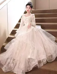 ドレス レディース 2025新作 ロングドレス 高級感 エレガント ワンピース 晚礼服 演奏会 発表会 成人式 パーティー 結婚式 ステージ衣装