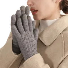 【数量限定】通勤 自転車 おしゃれ てぶくろ 防寒グローブ バイク 無地 かわいい キャンプ ニット手袋 暖かい【スマホ対応/ふわふわ裏起毛/厚手/柔らかい】スマホ手袋 防寒 誕生日&クリスマスプレゼント 冬 レディース 女性用 手袋 [Pawinpaw]