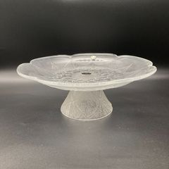 ★ HOYAクリスタル コンポート フルーツ皿 昭和レトロ 大皿 ★