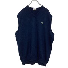 LACOSTEラコステBASI Ｖネックベストネイビー　L 海外製ユニセックス LACOSTEラコステBASI Vネックベストネイビー L 海外製ユニ