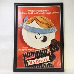 ハイドロックス クッキー ビンテージ広告　60年代　フレーム付ポスター　当時物