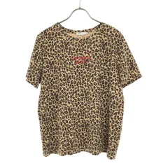 ザラ レオパード柄 刺繍 半袖 Tシャツ L ブラウン系 ZARA レディース