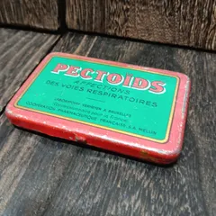PECTOIDS 薬のtin缶 フランス ブロカント アンティーク ヴィンテージ フランス雑貨 PECTOIDS 薬のtin缶 フランス ブロカント アンティーク
