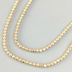 18金 K18 カットボールチェーン ネックレス 造幣局刻印 レディース 5.07g 40㎝ C287
